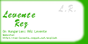 levente rez business card