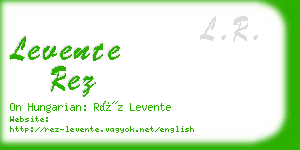 levente rez business card